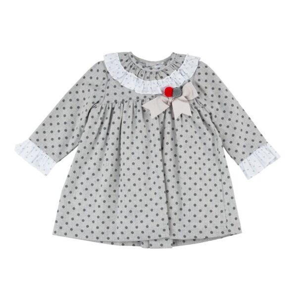 Vestido niña BABY FERR manga larga lunares