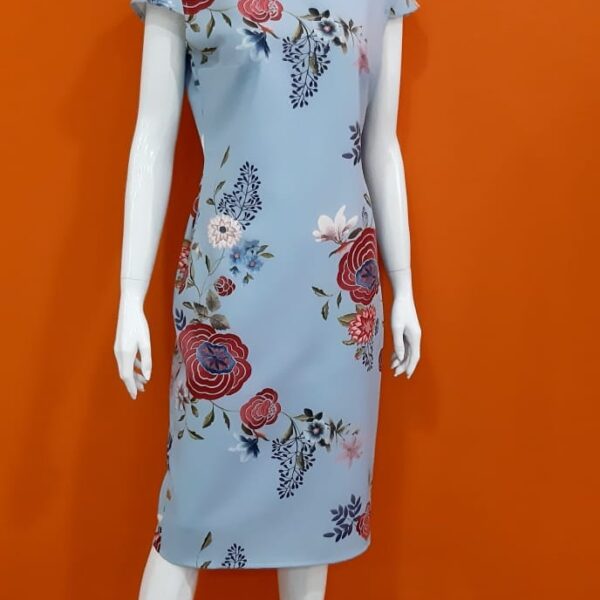 VESTIDO FIESTA FLORES ROJAS